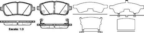 Комплект тормозных колодок SUZUKI SWIFT, SUBARU JUSTY, FORD FIESTA, WOKING (P1381302)