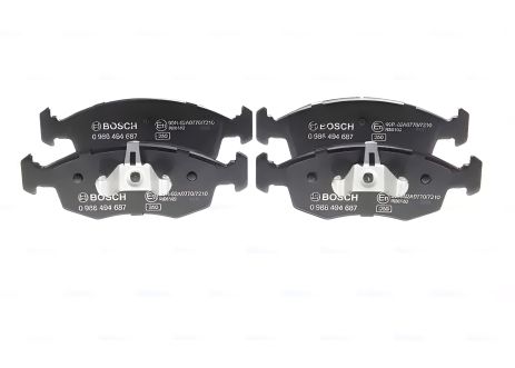 Комплект колодок гальмівних LANCIA YPSILON, FIAT PANDA, FIAT 500, BOSCH (0986494687) Комплект колодок гальмівних LANCIA YPSILON, FIAT PANDA, FIAT 500, BOSCH (0986494687)