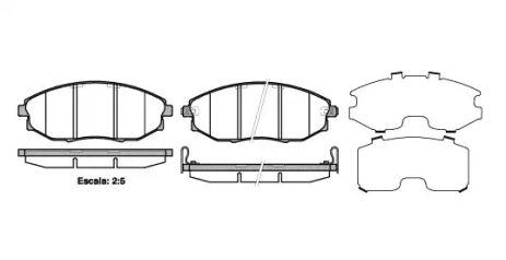 Комплект тормозных колодок DAEWOO TOSCA, CHEVROLET EPICA, CHEVROLET NUBIRA, WOKING (P1323302)