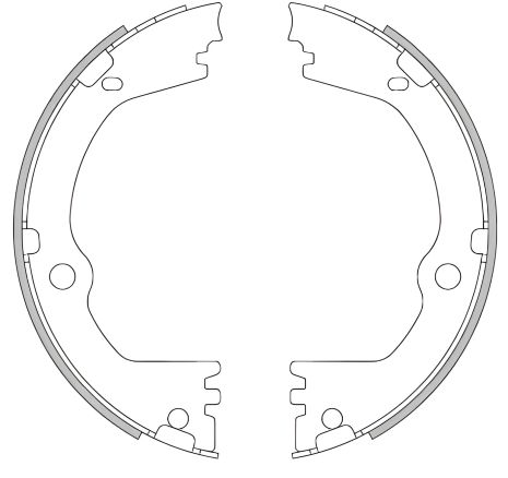 Колодок комплект гальма стоянки KIA SORENTO, HYUNDAI GRAND, HYUNDAI SANTA, REMSA (446600)