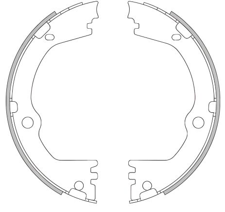 Колодок комплект гальма стоянки KIA SORENTO, HYUNDAI GRAND, HYUNDAI SANTA, REMSA (446600)