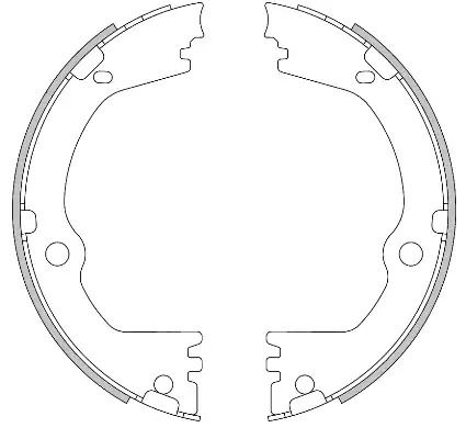 Комплект колодок стояночного тормоза KIA SORENTO, HYUNDAI GRAND, HYUNDAI SANTA, REMSA (446600)