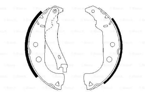 Комплект тормозных колодок FIAT FIORINO, FIAT STRADA, FIAT PALIO, BOSCH (0986487629)