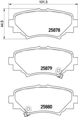 Комплект гальмівних колодок MAZDA 3, BREMBO (P49049)