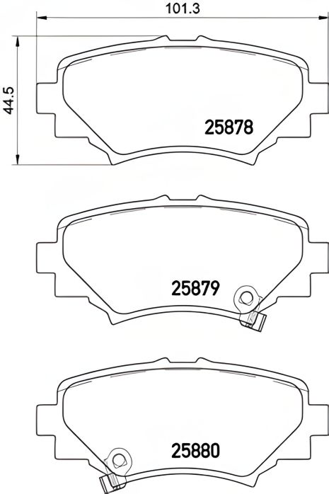 Тормозные колодки для MAZDA 3, BREMBO (P49049)