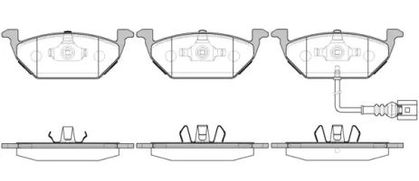 Комплект гальмівних колодок SEAT LEON, VW BEETLE, SKODA OCTAVIA, WOKING (P733331)