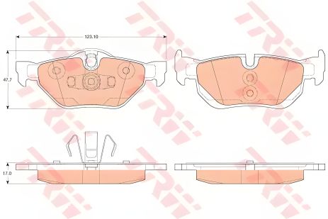 Комплект гальмівних колодок BMW 1, BMW 3, TRW (GDB2050) Комплект гальмівних колодок BMW 1, BMW 3, TRW (GDB2050)