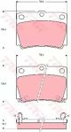 Комплект гальмівних колодок MITSUBISHI (GAC), MITSUBISHI (BJC), MITSUBISHI PAJERO, TRW (GDB3239)