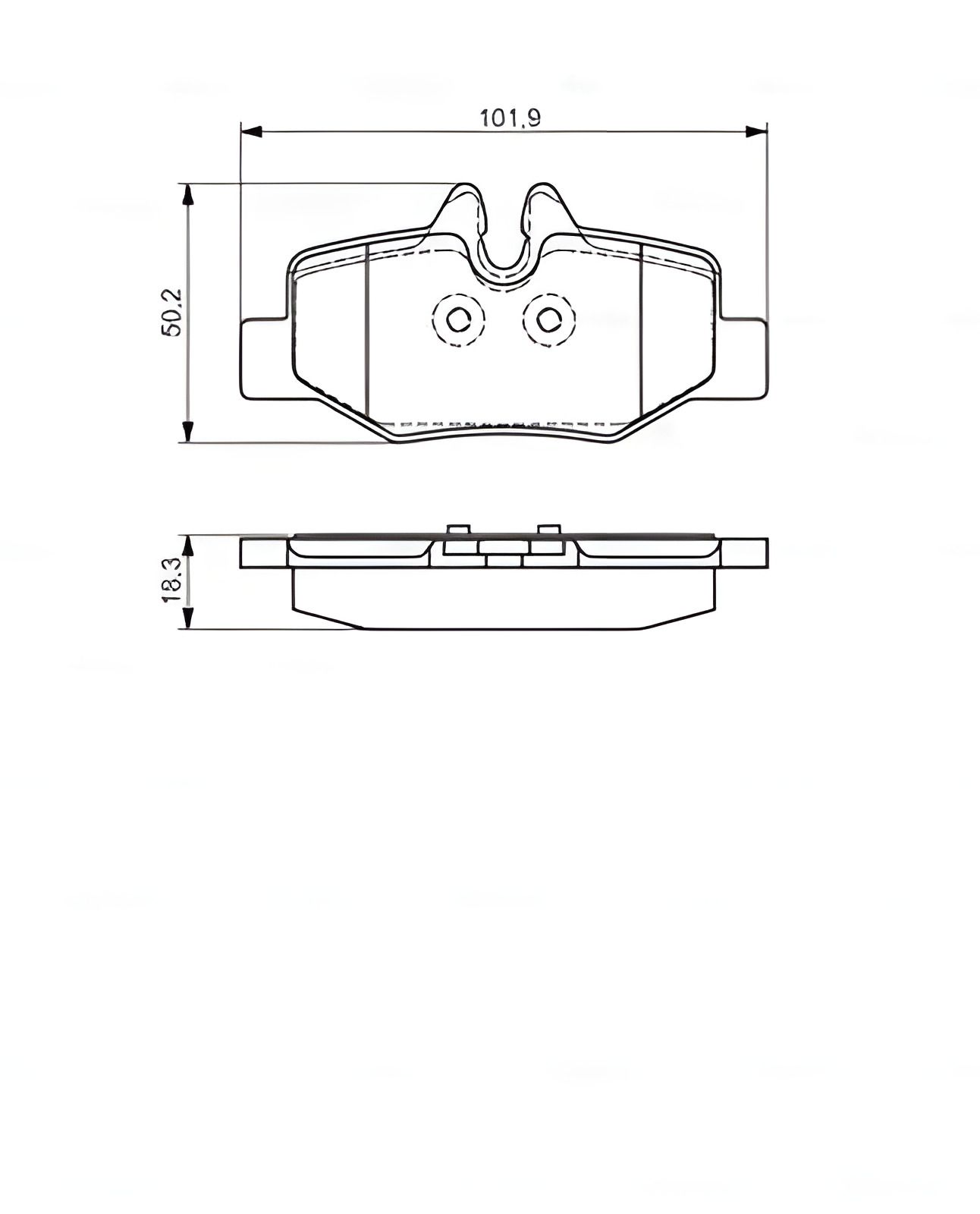 Комплект гальмівних колодок для MB VITO та MB VIANO, BOSCH (0986495088) Комплект гальмівних колодок для MB VITO та MB VIANO, BOSCH (0986495088)