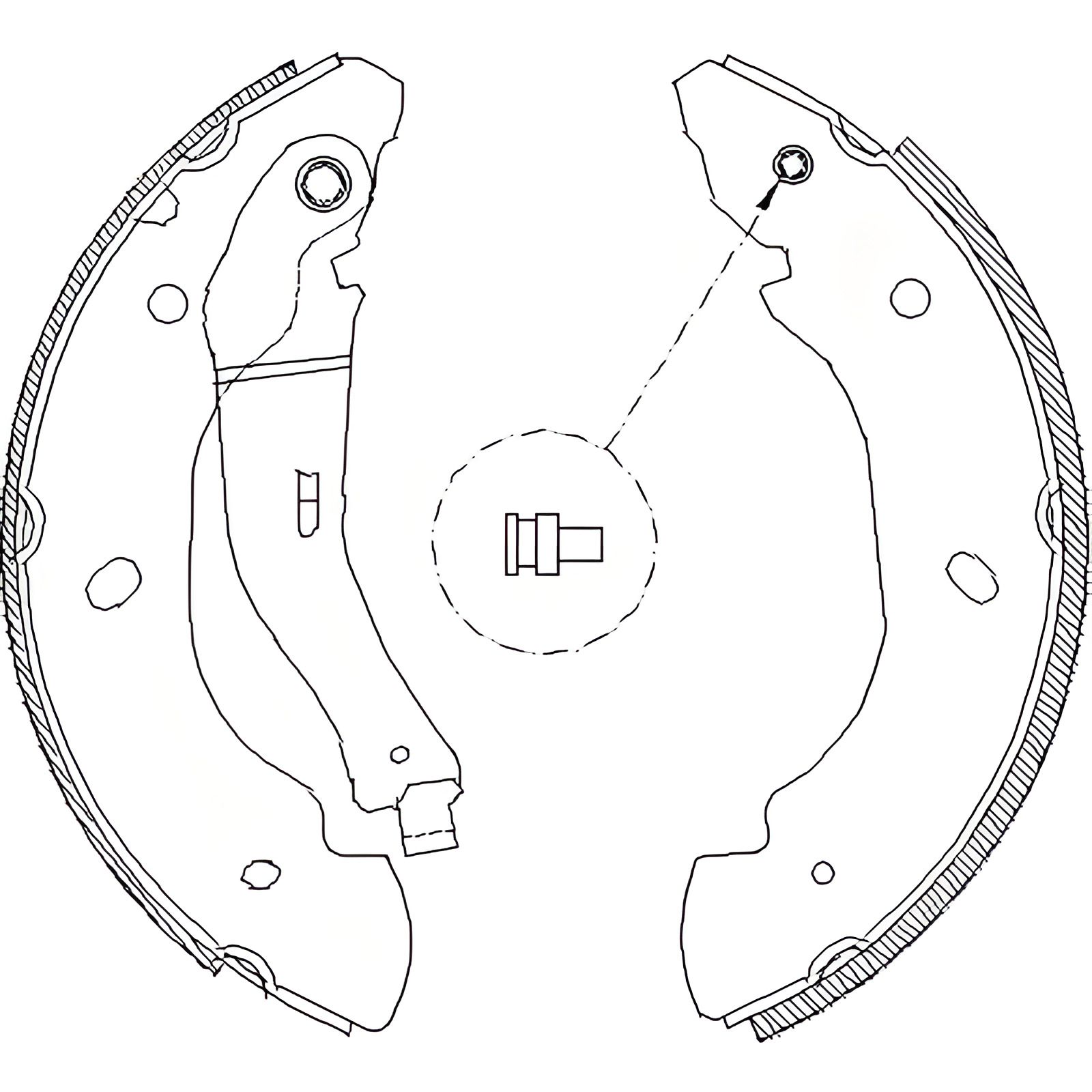Комплект гальмівних колодок для FORD TRANSIT, WOKING (Z410700) Комплект гальмівних колодок для FORD TRANSIT, WOKING (Z410700)