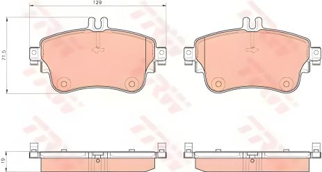 Гальмівних колодок комплект MB CLA, MB A-CLASS, MB B-CLASS, TRW (GDB1933)