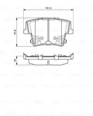Комплект тормозных колодок DODGE CHALLENGER, CHRYSLER 300, CHRYSLER 300C, BOSCH (0986494678)