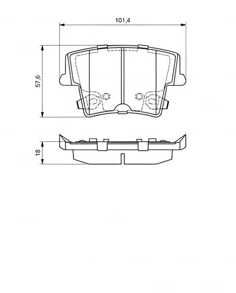 BOSCH гальмівних колодок комплект DODGE CHALLENGER, CHRYSLER 300, CHRYSLER 300C (0986494678)