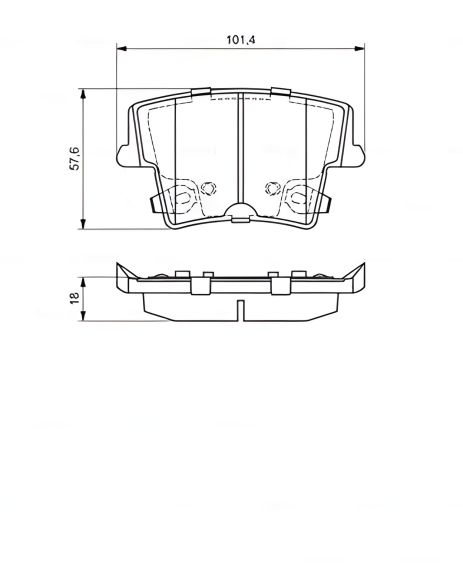 BOSCH гальмівних колодок комплект DODGE CHALLENGER, CHRYSLER 300, CHRYSLER 300C (0986494678)