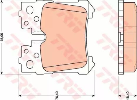Комплект тормозных колодок LEXUS LS, TRW (GDB3475)