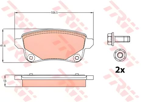 Тормозные колодки комплект RENAULT GRAND SCÉNIC, RENAULT SCÉNIC, TRW (GDB2082) Тормозные колодки комплект RENAULT GRAND SCÉNIC, RENAULT SCÉNIC, TRW (GDB2082)
