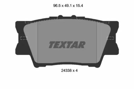 Комплект тормозных колодок DAIHATSU ALTIS, PONTIAC VIBE, LEXUS ES, TEXTAR (2433801)