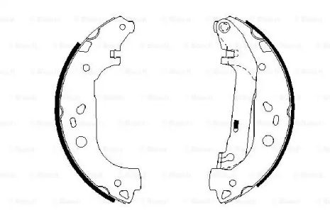 Комплект гальмівних колодок FORD TRANSIT, FORD TOURNEO, BOSCH (0986487667)
