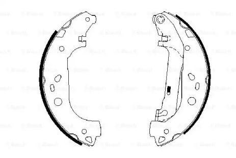 Комплект гальмівних колодок FORD TRANSIT, FORD TOURNEO, BOSCH (0986487667)