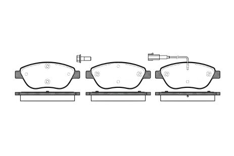 Комплект гальмівних колодок LANCIA DELTA, FIAT DOBLO, FIAT PUNTO, WOKING (P959301)