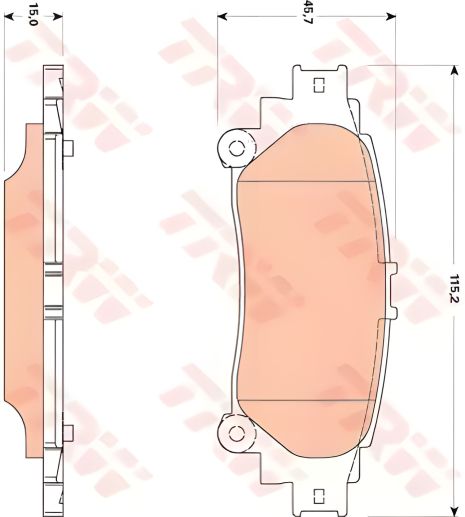 Тормозные колодки комплект TOYOTA PRIUS, LEXUS RX, TRW (GDB3497) Тормозные колодки комплект TOYOTA PRIUS, LEXUS RX, TRW (GDB3497)