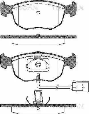 Комплект тормозных колодок FORD MONDEO, FORD SCORPIO, FORD ESCORT, TRISCAN (811010504)