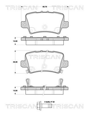 Комплект тормозных колодок HONDA CIVIC, TRISCAN (811040012)