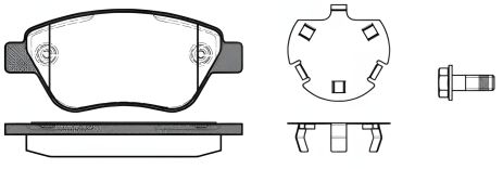 Тормозные колодки комплект OPEL CORSA/FIAT PANDA/FIAT DOBLO, WOKING (P958330)