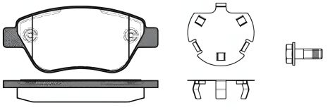 Комплект гальмівних колодок OPEL CORSA, FIAT PANDA, FIAT DOBLO, WOKING (P958330) Комплект гальмівних колодок OPEL CORSA, FIAT PANDA, FIAT DOBLO, WOKING (P958330)