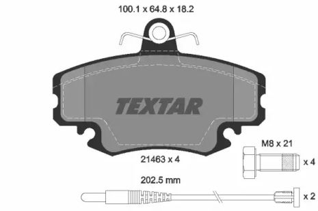 Комплект тормозных колодок MAHINDRA RENAULT, NISSAN PLATINA, LADA LARGUS, TEXTAR (2146304)