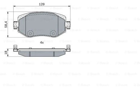 Renault Megane, Bosch (0986424386) Набір гальмівних майданчиків