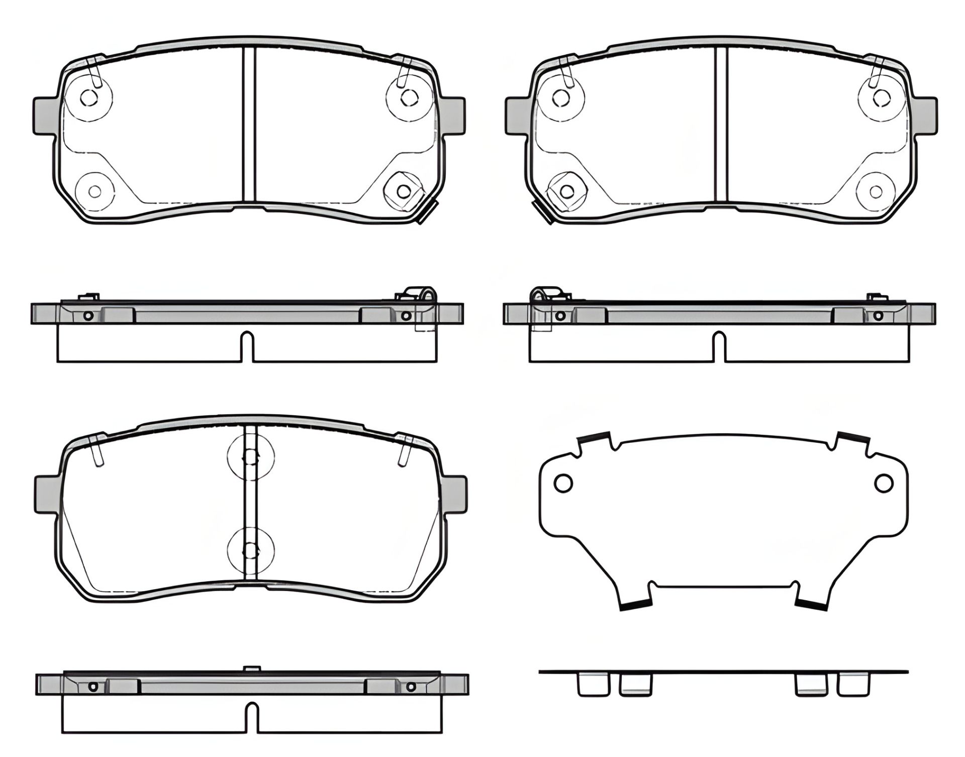 Комплект гальмівних колодок KIA SORENTO, REMSA (128812) Комплект гальмівних колодок KIA SORENTO, REMSA (128812)