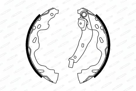 Комплект гальмівних колодок OPEL AGILA, 108 PEUGEOT, BYD F0, FERODO (FSB672)