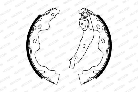 Комплект гальмівних колодок OPEL AGILA, PEUGEOT 108, BYD F0, FERODO (FSB672)
