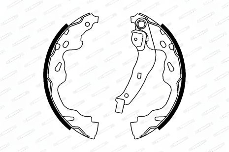 Комплект гальмівних колодок OPEL AGILA, 108 PEUGEOT, BYD F0, FERODO (FSB672)