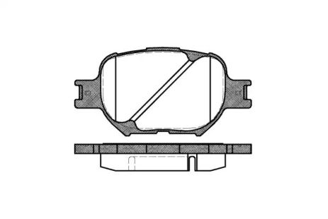 Комплект гальмівних колодок LEXUS IS, TOYOTA CROWN, TOYOTA MATRIX, REMSA (074200)