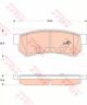 Комплект гальмівних колодок CHEVROLET LACETTI, DAEWOO GENTRA, DAEWOO NUBIRA, TRW (GDB4178)