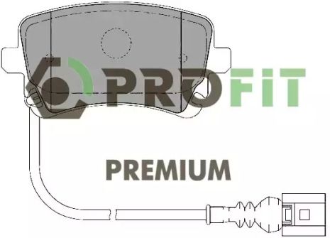 Комплект тормозных колодок VW TRANSPORTER, VW MULTIVAN, PROFIT (50051644)