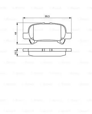 Комплект тормозных колодок TOYOTA AVALON, TOYOTA CAMRY, BOSCH (0986495322)