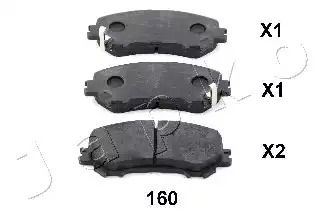 Комплект гальмівних колодок RENAULT KOLEOS, NISSAN X-TRAIL, NISSAN QASHQAI, JAPKO (50160)