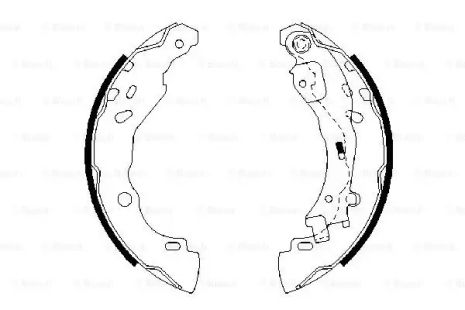 Комплект гальмівних колодок PEUGEOT 1007, LANCIA YPSILON, CITROËN C2, BOSCH (0986487690)