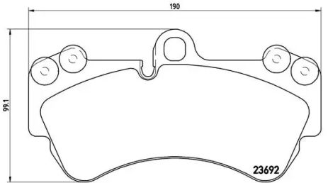 Комплект тормозных колодок VW TOUAREG, PORSCHE CAYENNE, MB G-CLASS, BREMBO (P85069)
