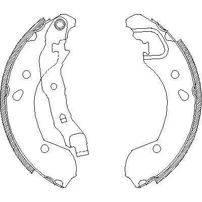 Комплект гальмівних колодок RENAULT CLIO, NISSAN NOTE, NISSAN MICRA, WOKING (Z416800)