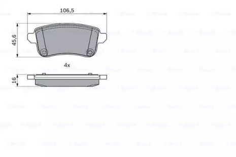 Комплект тормозных колодок NISSAN JUKE, RENAULT GRAND SCÉNIC, RENAULT SCÉNIC, BOSCH (0986494978)