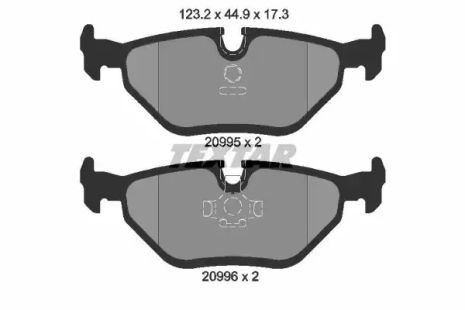 Комплект тормозных колодок BMW 3, BMW Z3, BMW 7, TEXTAR (2099501)