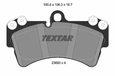 Комплект тормозных колодок AUDI Q7, VW TOUAREG, PORSCHE CAYENNE, TEXTAR (2369302)