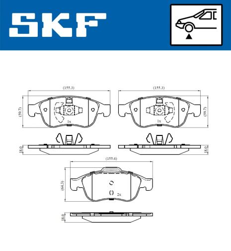 Nissan Terrano, Dacia Duster, Renault Clio, SKF (VKBP80015)