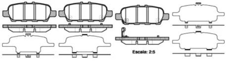 Комплект тормозных колодок INFINITI Q70, SUZUKI GRAND VITARA, NISSAN PATHFINDER, REMSA (087641)