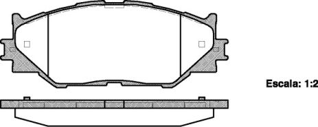Комплект гальмівних колодок LEXUS IS, WOKING (P1301300)