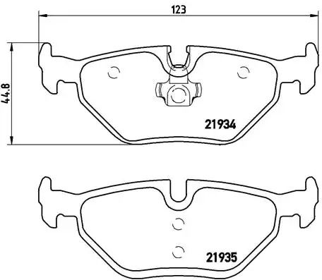 Комплект тормозных колодок MG (SAIC), MG (NANJING), BREMBO (P06025)